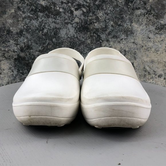 CROCS Women 9 White Mercy Convertible Slingback Professional Comfort Clogs - Picture 2 of 12